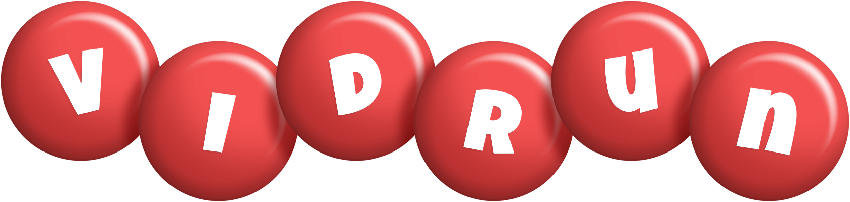 Vidrun candy-red logo