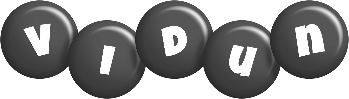 Vidun candy-black logo