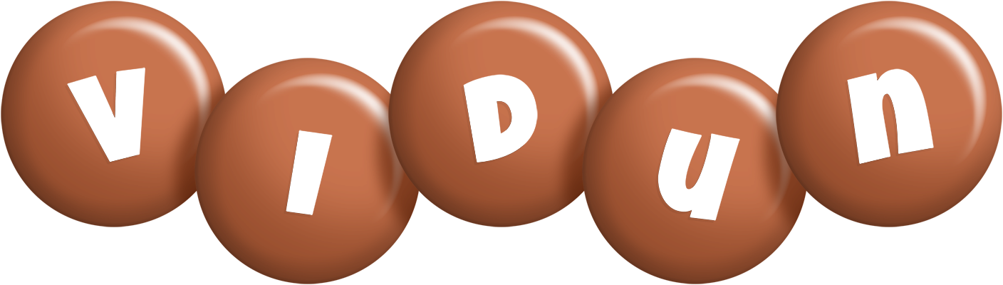 Vidun candy-brown logo