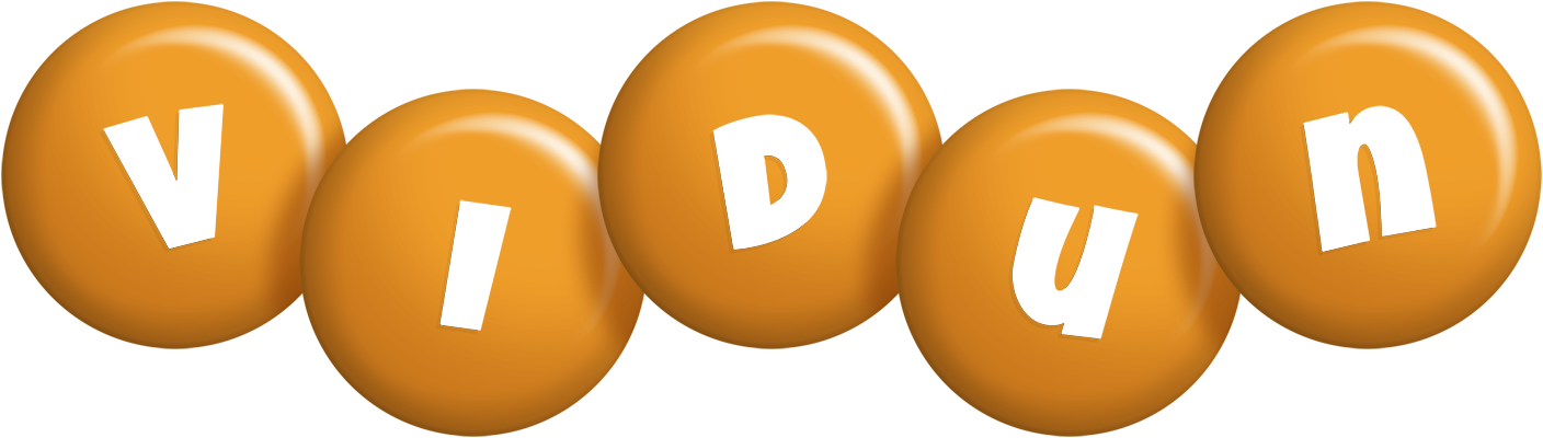Vidun candy-orange logo
