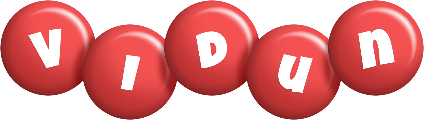Vidun candy-red logo
