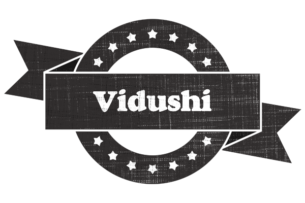 Vidushi grunge logo
