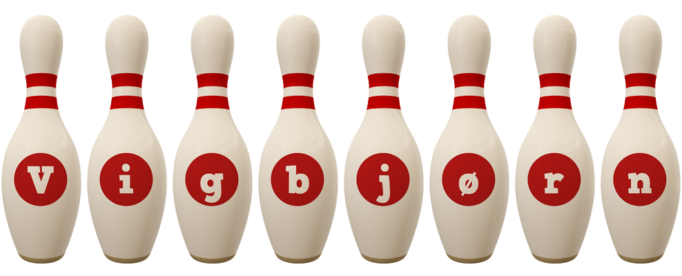 Vigbjørn bowling-pin logo