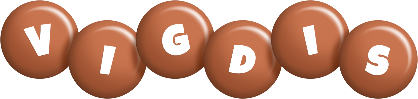 Vigdis candy-brown logo