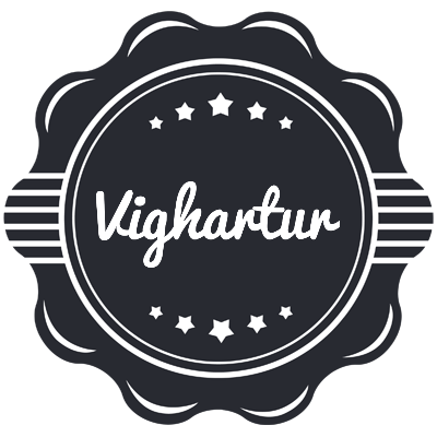 Vighartur badge logo
