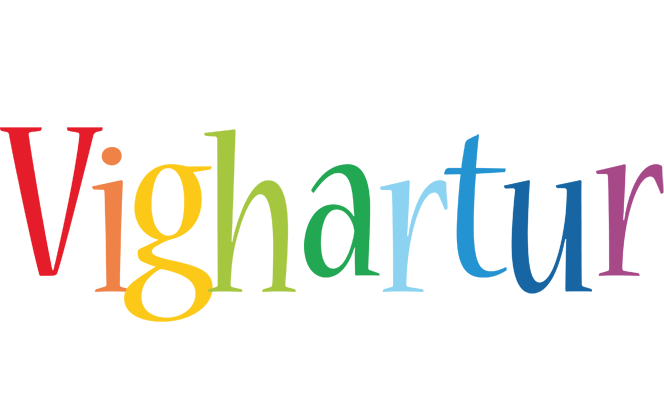 Vighartur birthday logo