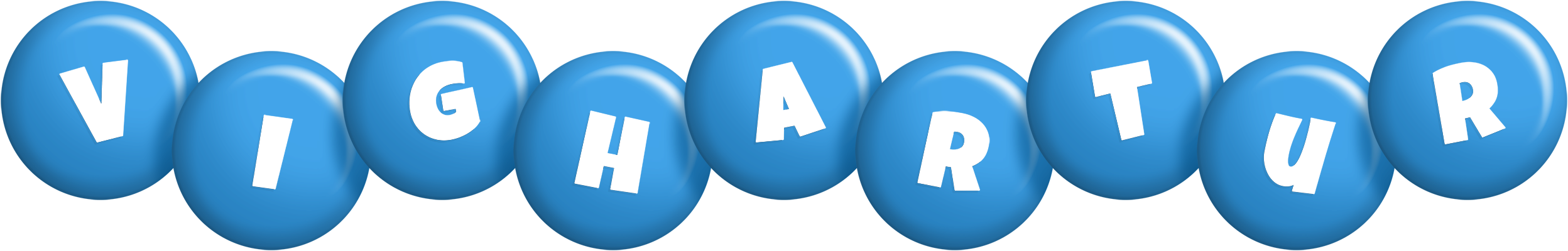 Vighartur candy-blue logo