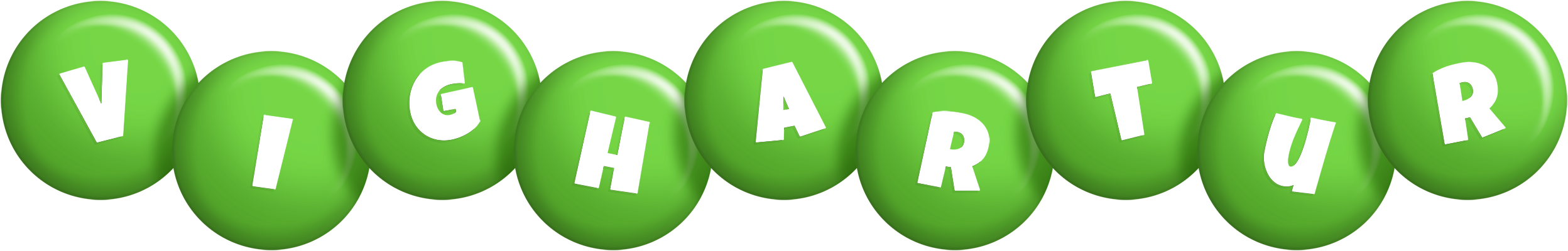 Vighartur candy-green logo