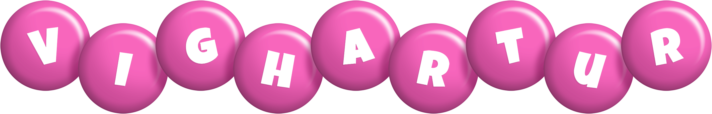 Vighartur candy-pink logo