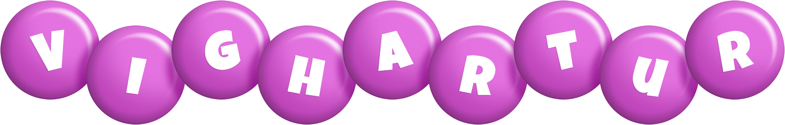 Vighartur candy-purple logo