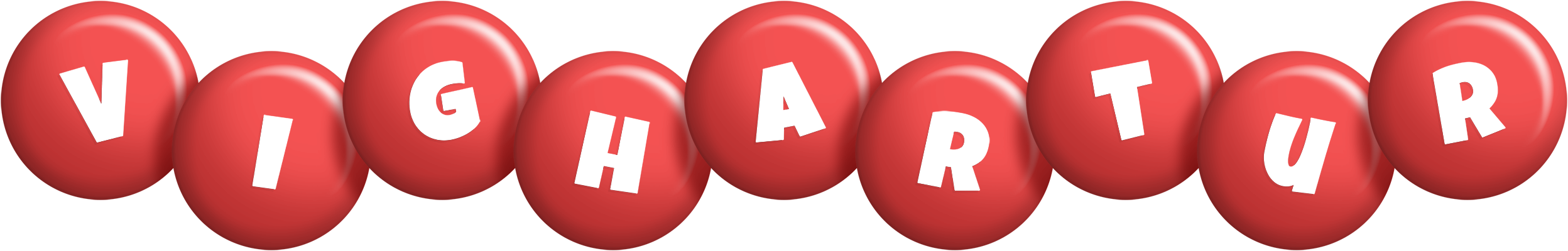 Vighartur candy-red logo