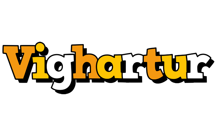 Vighartur cartoon logo