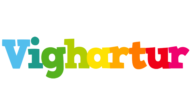 Vighartur rainbows logo