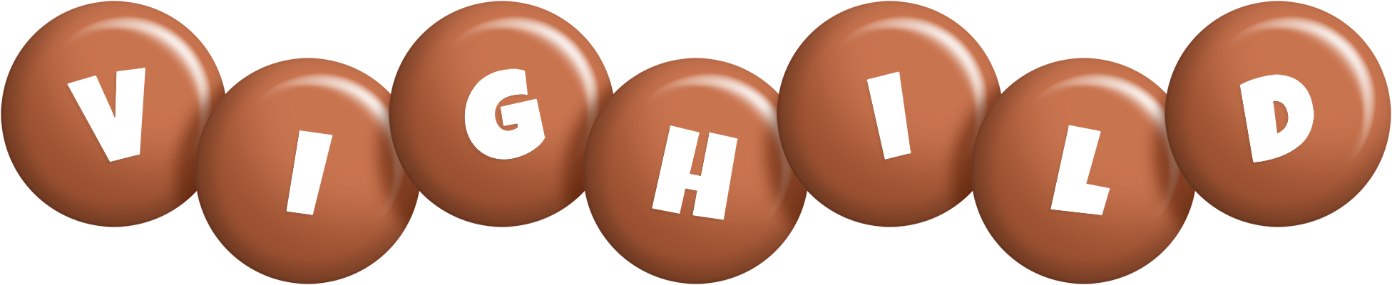 Vighild candy-brown logo