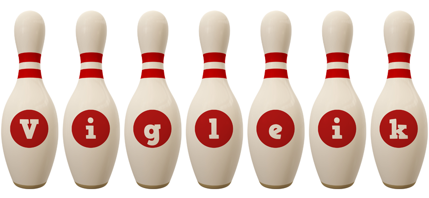 Vigleik bowling-pin logo