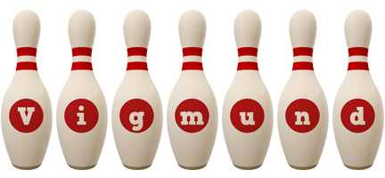 Vigmund bowling-pin logo