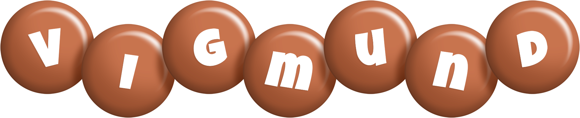 Vigmund candy-brown logo