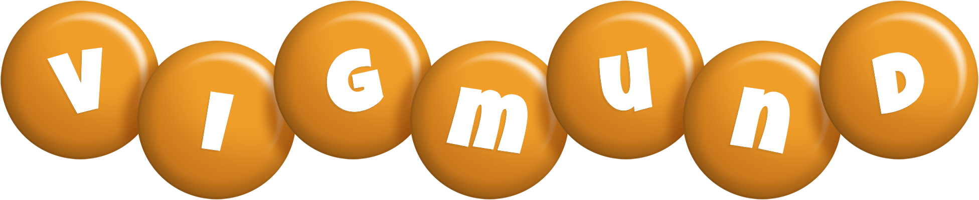 Vigmund candy-orange logo