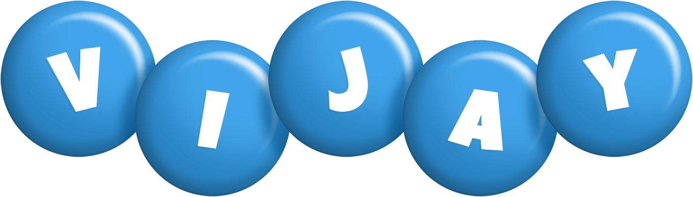 Vijay candy-blue logo