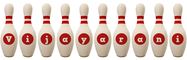 Vijayarani bowling-pin logo