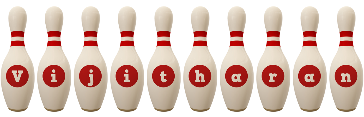 Vijitharan bowling-pin logo