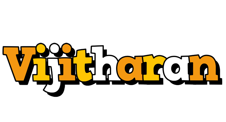 Vijitharan cartoon logo