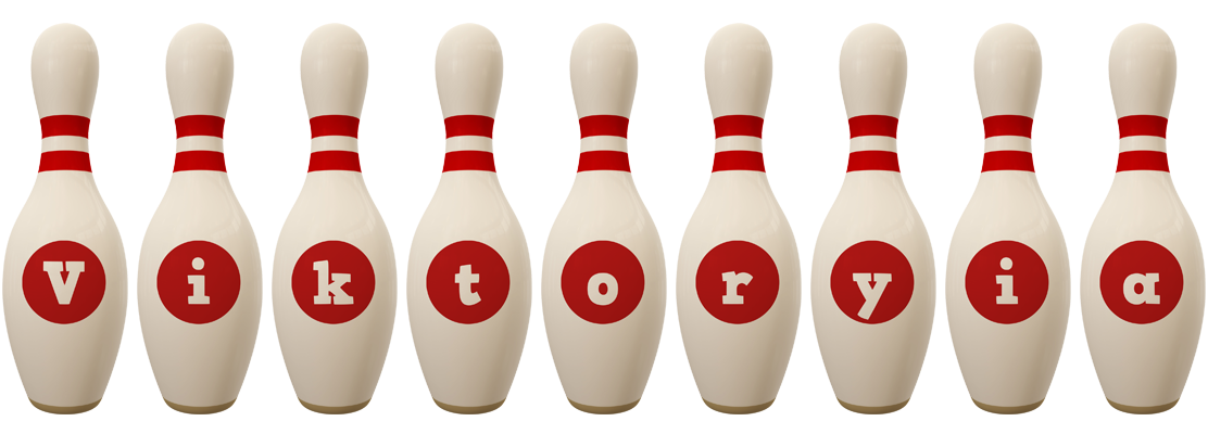 Viktoryia bowling-pin logo