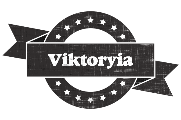 Viktoryia grunge logo
