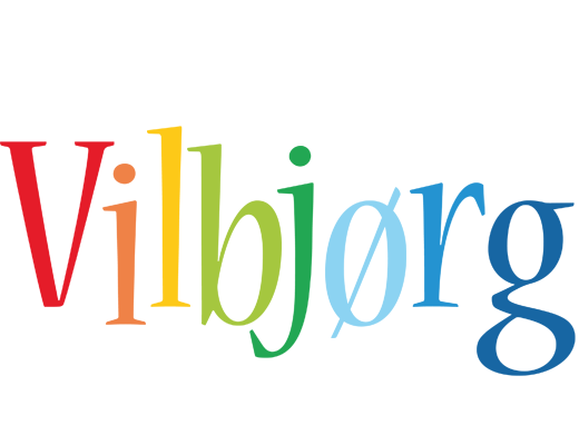 Vilbjørg birthday logo