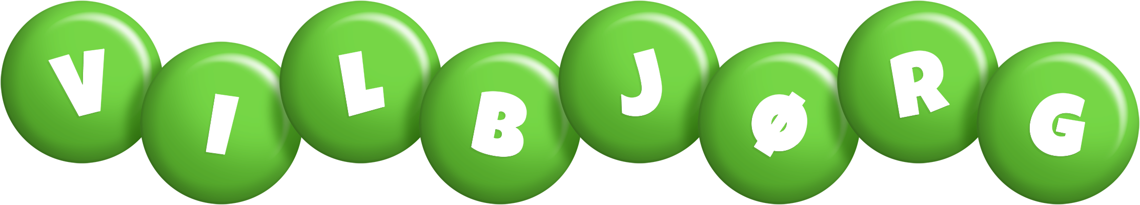 Vilbjørg candy-green logo
