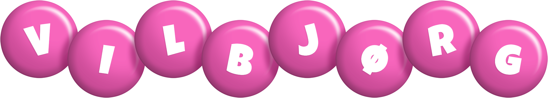 Vilbjørg candy-pink logo
