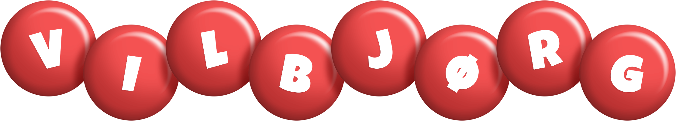 Vilbjørg candy-red logo