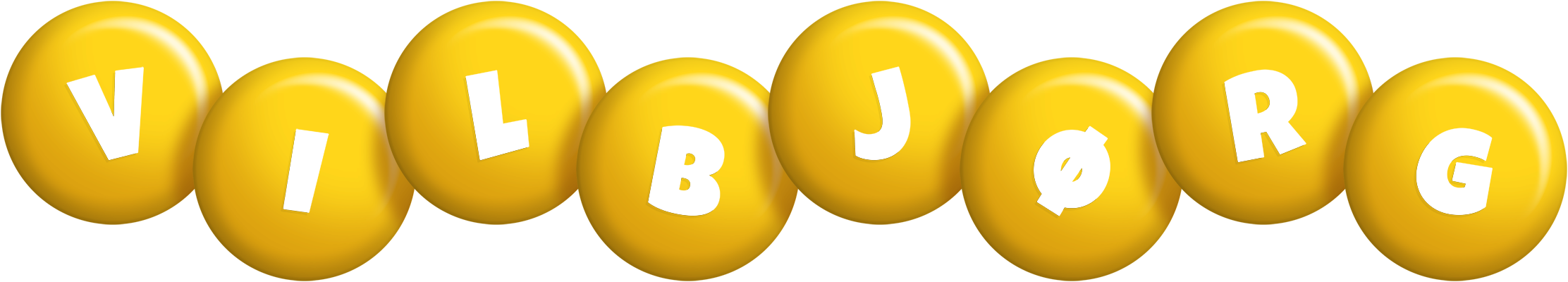 Vilbjørg candy-yellow logo