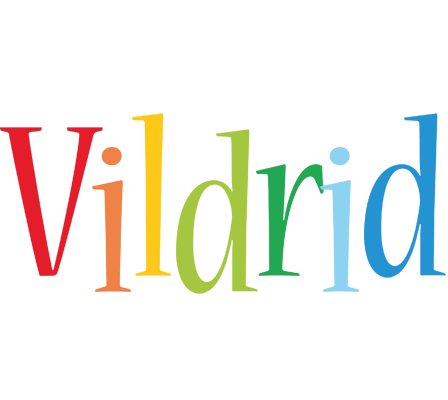 Vildrid birthday logo