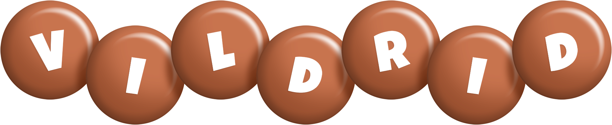 Vildrid candy-brown logo