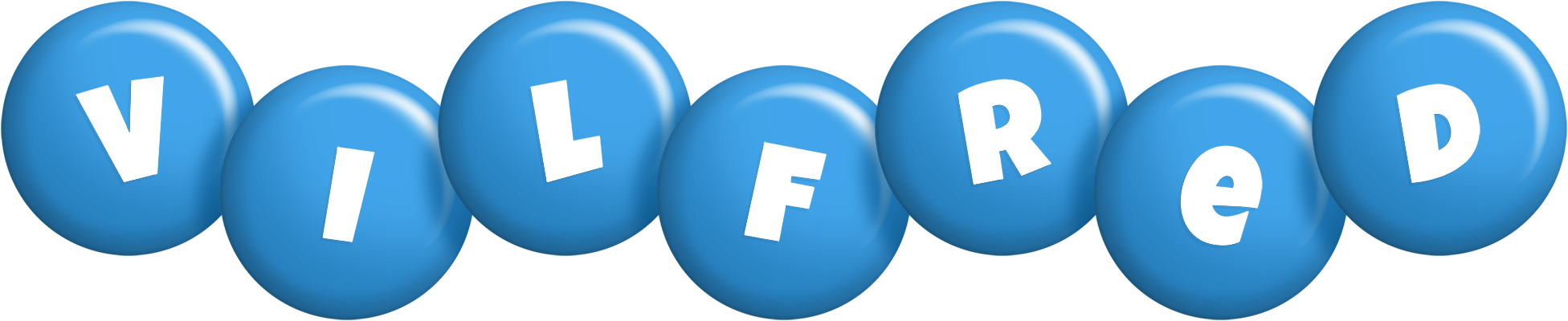 Vilfred candy-blue logo