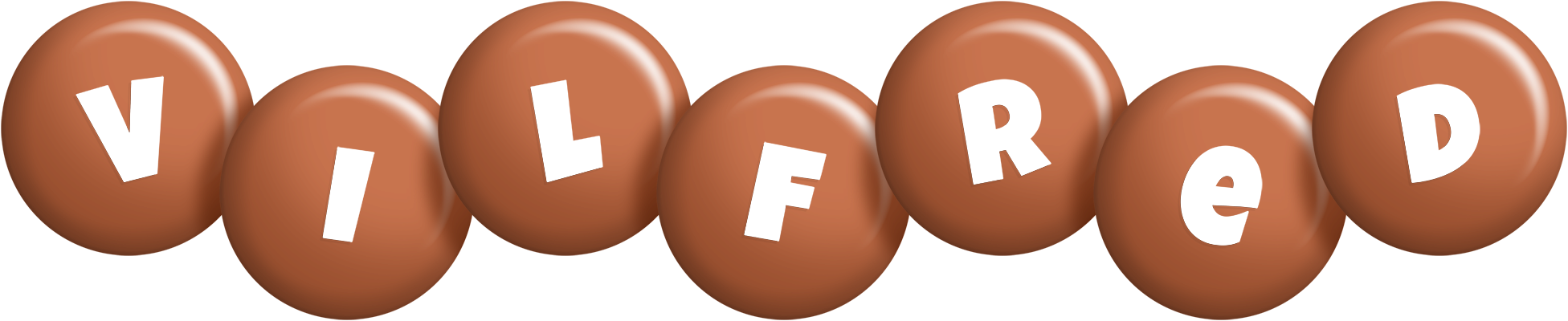 Vilfred candy-brown logo