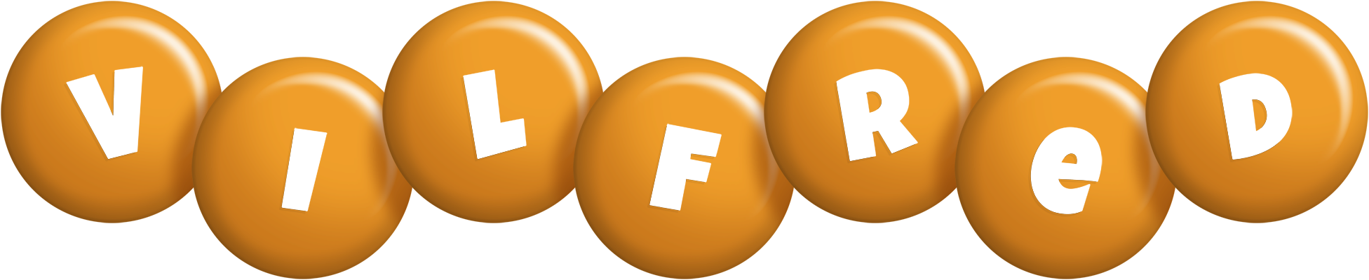Vilfred candy-orange logo