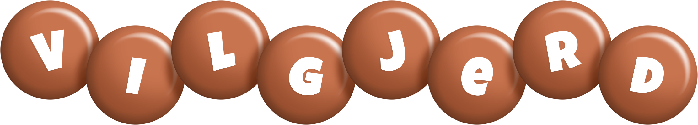 Vilgjerd candy-brown logo