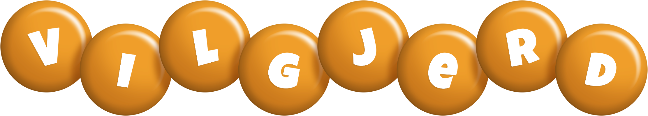 Vilgjerd candy-orange logo