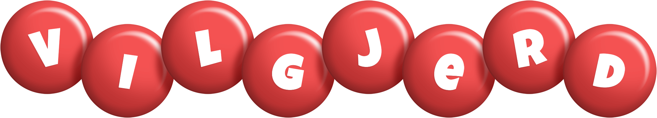 Vilgjerd candy-red logo