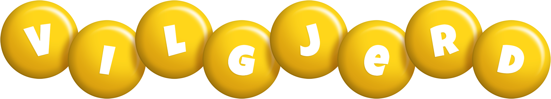 Vilgjerd candy-yellow logo