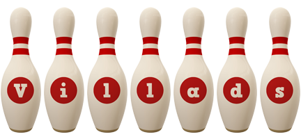 Villads bowling-pin logo