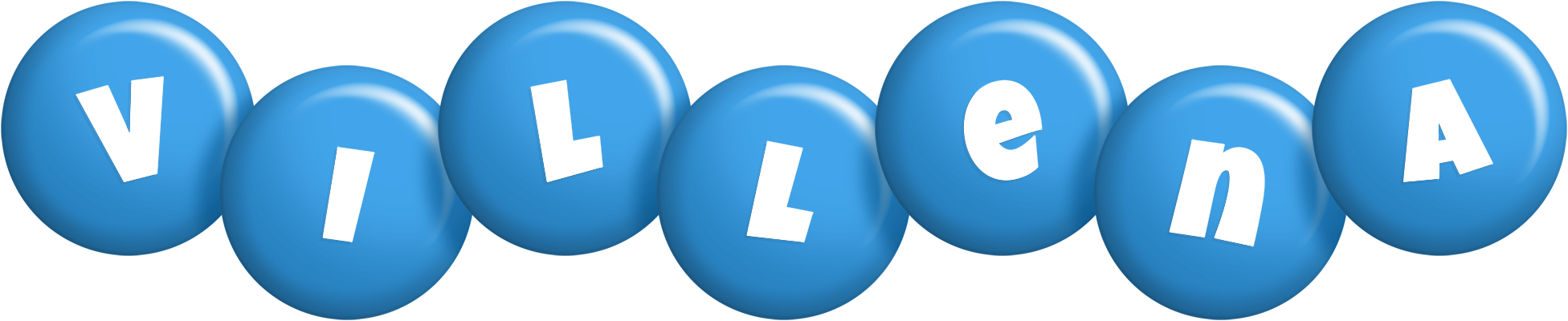 Villena candy-blue logo