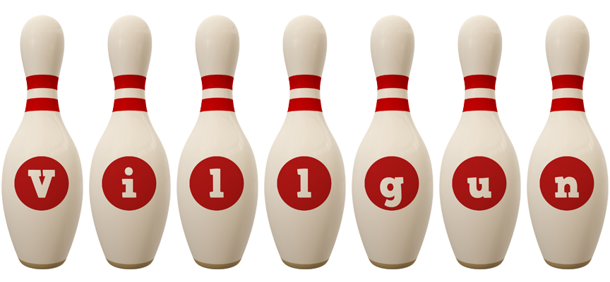 Villgun bowling-pin logo