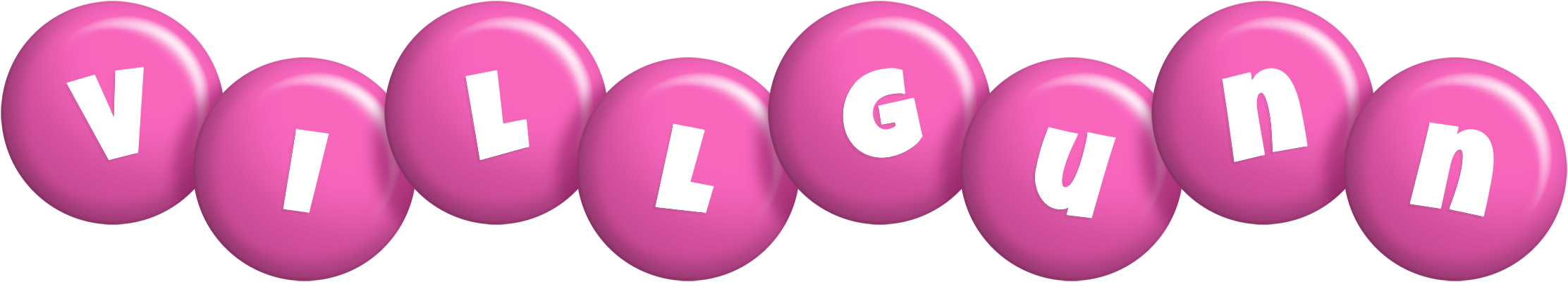 Villgunn candy-pink logo