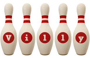 Villy bowling-pin logo