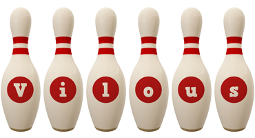 Vilous bowling-pin logo