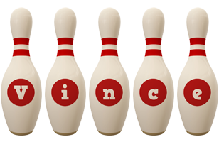 Vince bowling-pin logo
