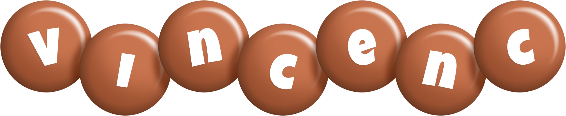 Vincenc candy-brown logo